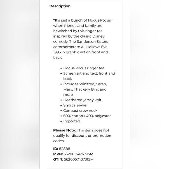 Disney Parks Hocus Pocus Ringer Tee - Picture 8 of 9